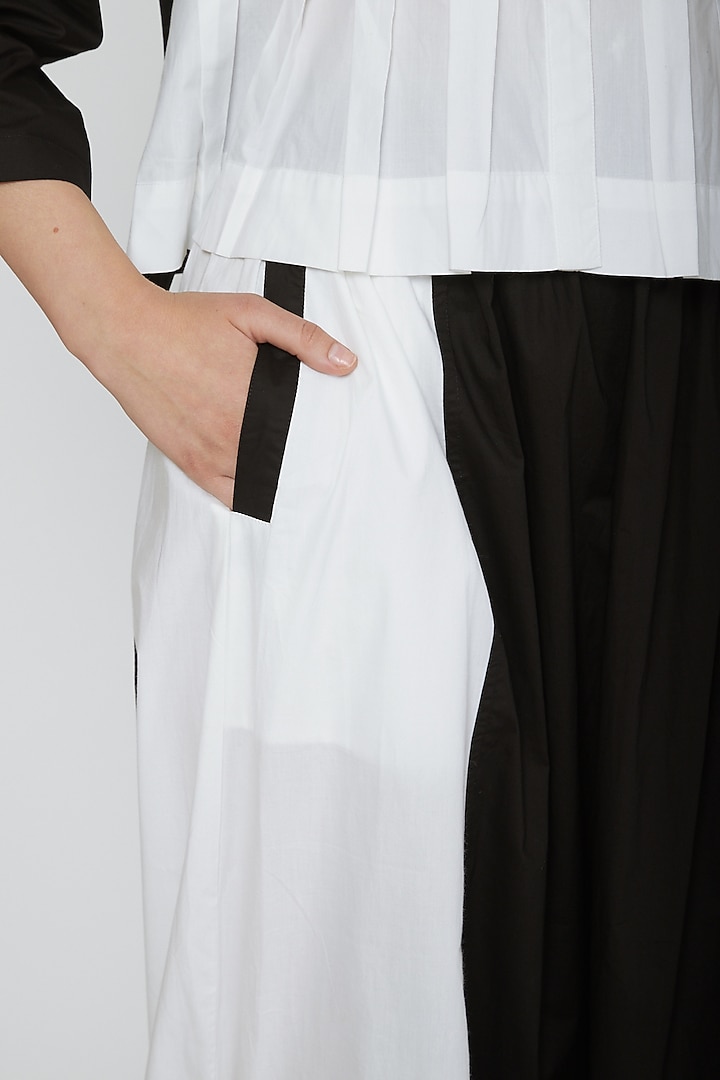 White Draped Harem Pants by Ritesh Kumar at Pernia's Pop Up Shop
