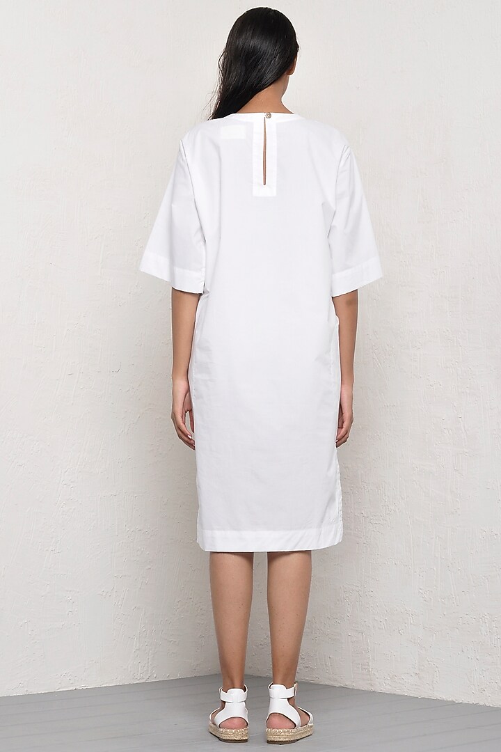 White Shift Tunic Summer Dress by Ritesh Kumar at Pernia's Pop Up Shop