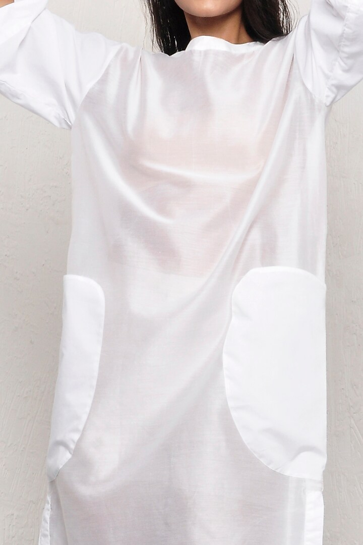 White Shift Tunic Summer Dress by Ritesh Kumar at Pernia's Pop Up Shop