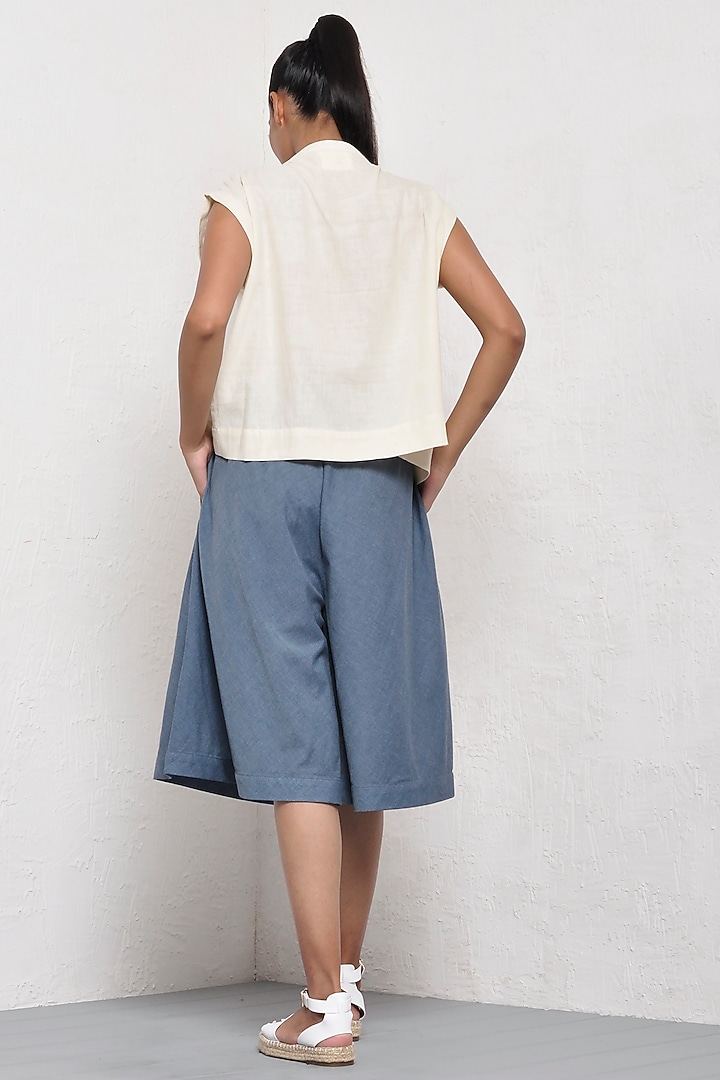 Ivory Wrap Vest Top by Ritesh Kumar at Pernia's Pop Up Shop