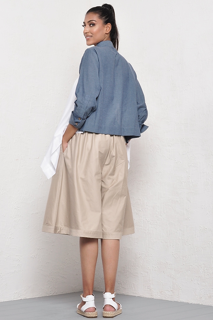 Indigo Cotton Shirt by Ritesh Kumar at Pernia's Pop Up Shop