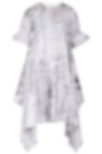 White Hand Painted Summer Dress by Ritesh Kumar at Pernia's Pop Up Shop