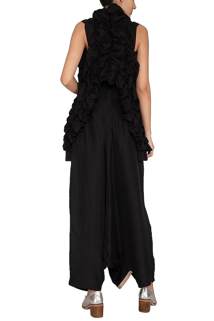 Black Cascade Pant by Ritesh Kumar at Pernia's Pop Up Shop