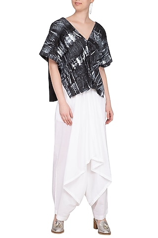 White Cascade Pant by Ritesh Kumar