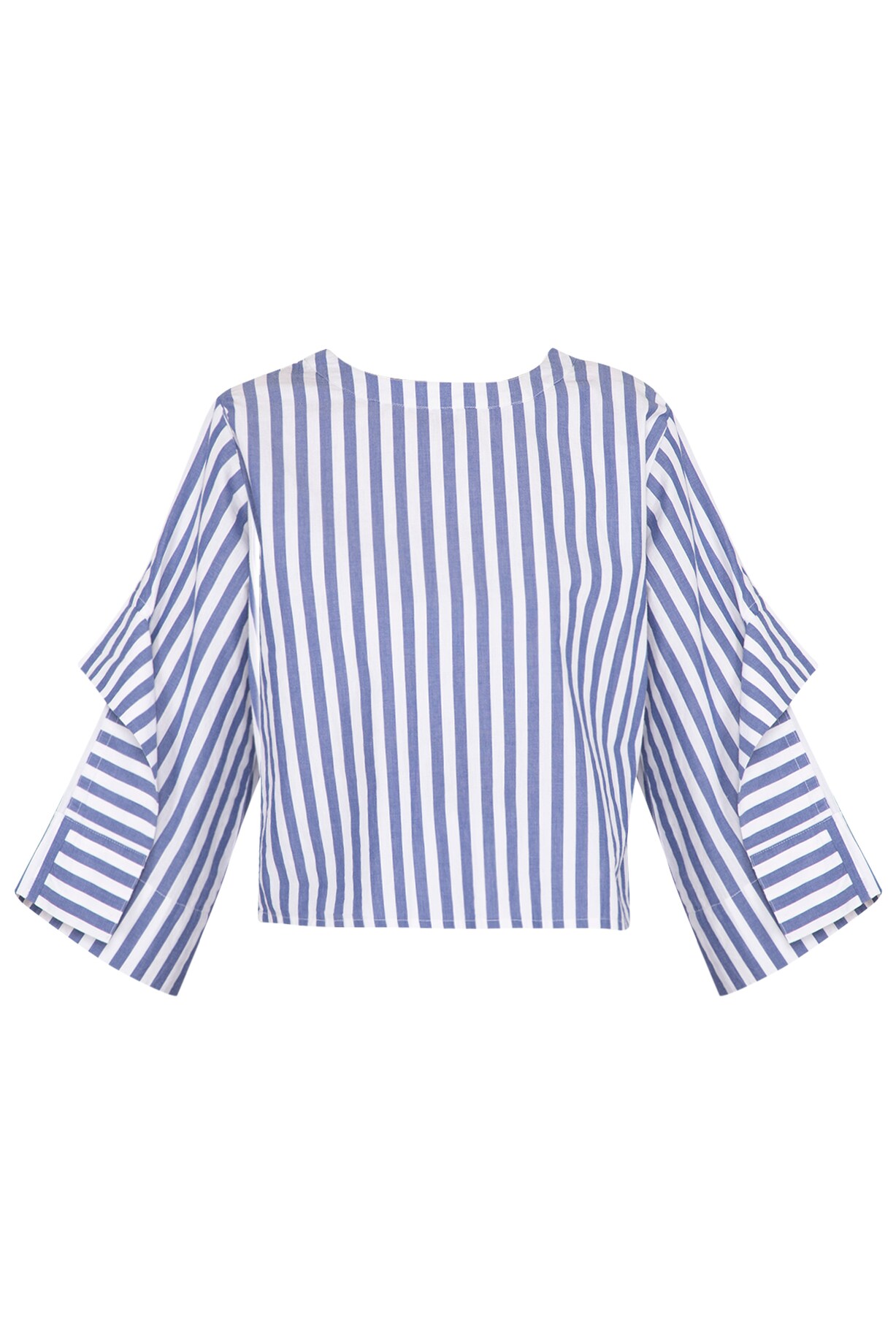 Blue & White Striped Boxy Fit Top Design by Ritesh Kumar at Pernia's ...