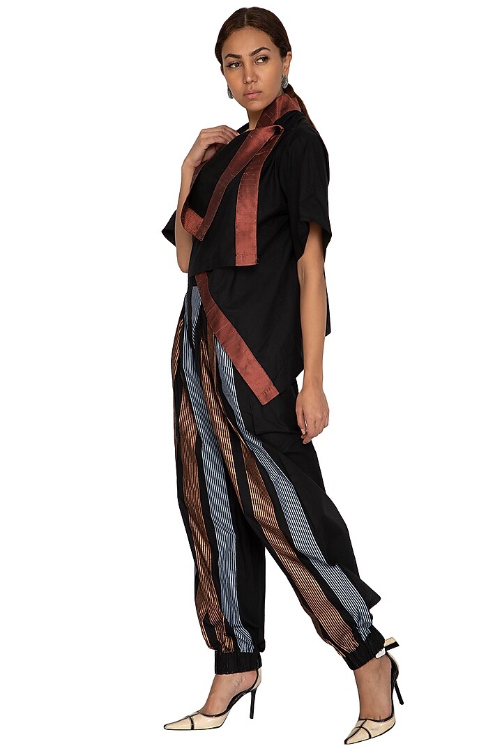 Black Jacket Style Kimono Top by Ritesh Kumar at Pernia's Pop Up Shop