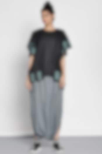 Grey Harem Pants With Patch Pockets by Ritesh Kumar