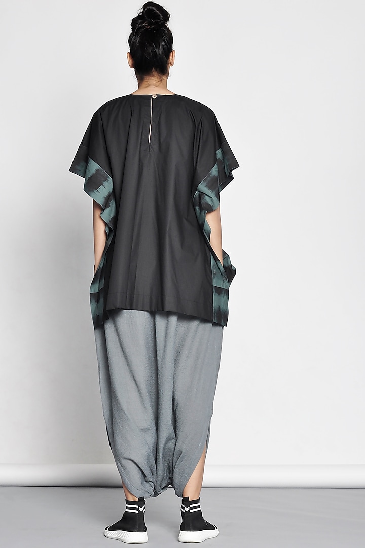 Grey Harem Pants With Patch Pockets by Ritesh Kumar at Pernia's Pop Up Shop