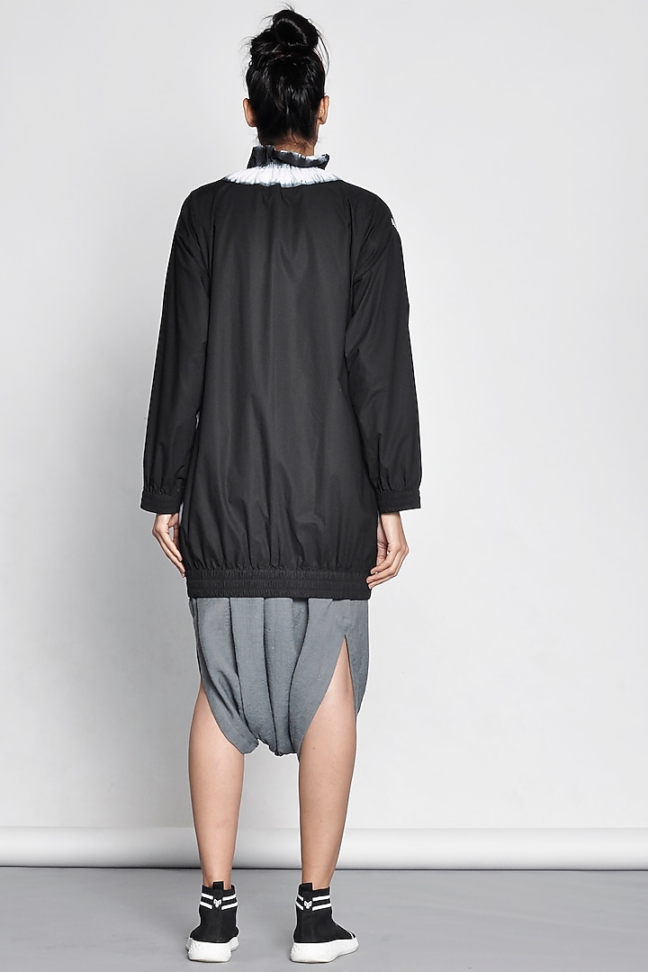 Black Tie & Dye Bomber Jacket by Ritesh Kumar at Pernia's Pop Up Shop