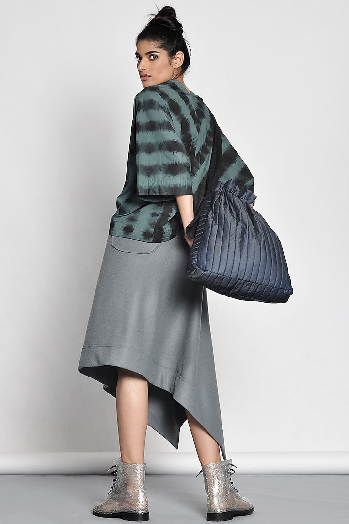 Emerald Green Tie-Dye Kimono Jacket by Ritesh Kumar at Pernia's Pop Up Shop