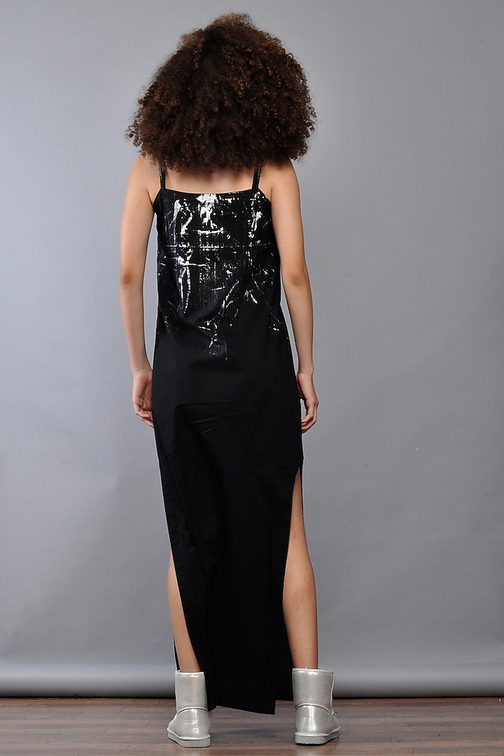 Black Cotton Vacation Dress by Ritesh Kumar at Pernia's Pop Up Shop