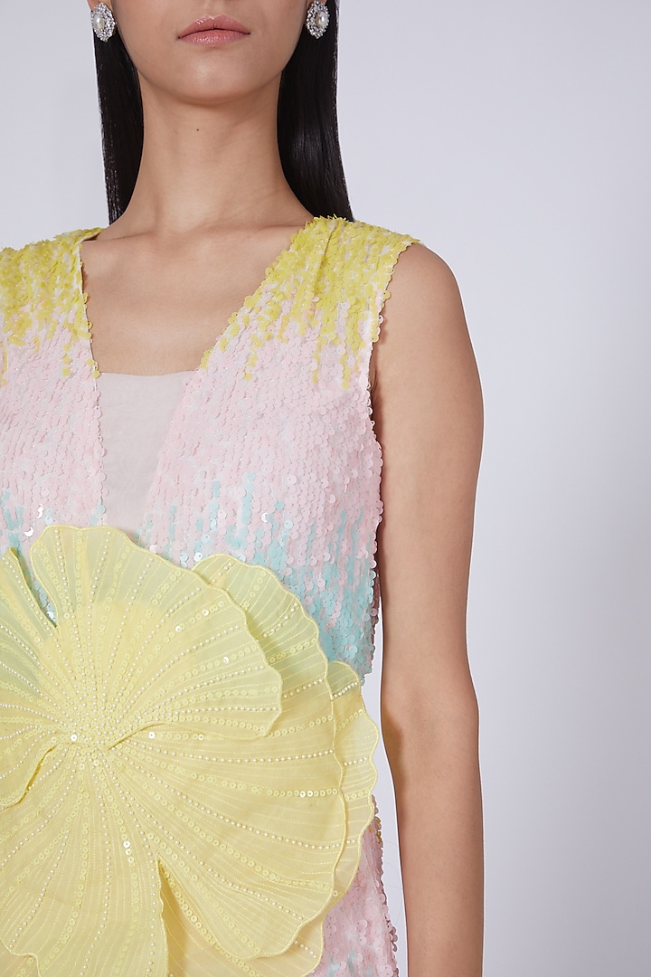 Blush Pink Sequin Jumpsuit by Richa Khemka at Pernia's Pop Up Shop