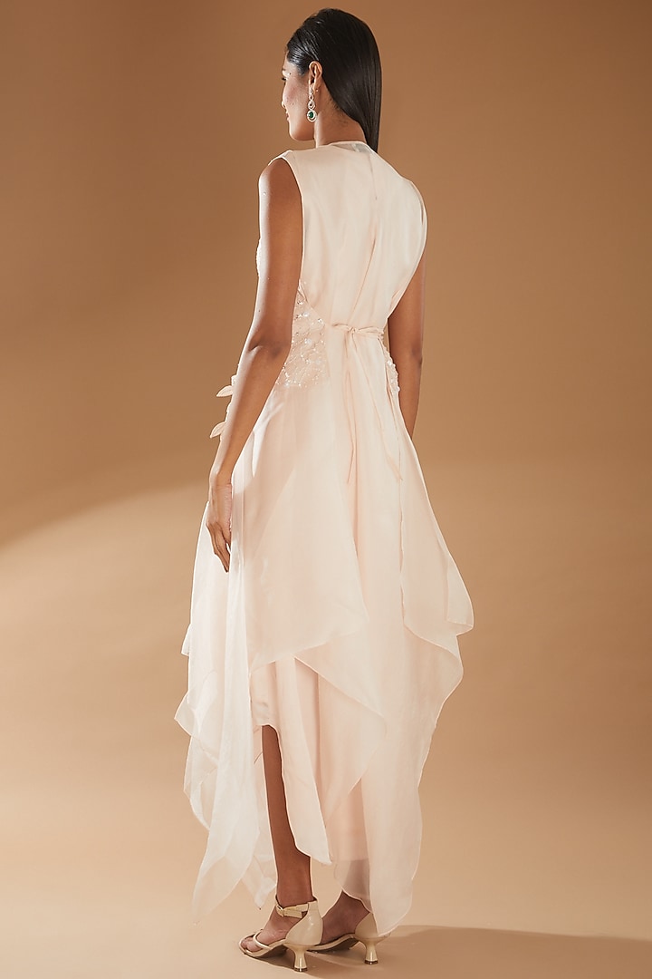 Ivory Embroidered Jacket Cocktail Dress by Richa Khemka at Pernia's Pop Up Shop