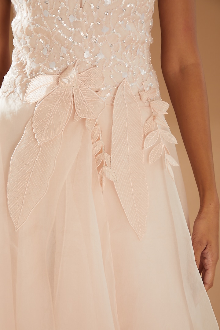 Ivory Embroidered Jacket Cocktail Dress by Richa Khemka at Pernia's Pop Up Shop