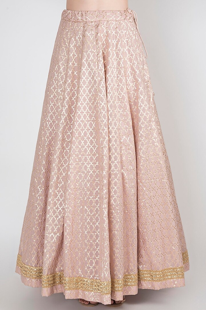 Mauve Printed & Embroidered Wedding Lehenga Set by RRishita & Mitali at Pernia's Pop Up Shop