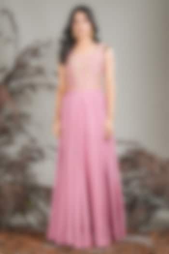 Pink Organza Lehenga Set by Rirasa at Pernia's Pop Up Shop