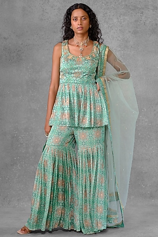 sharara dress short top Sharara With Short Top