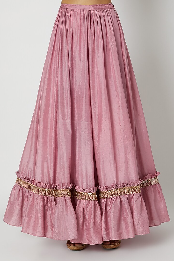 Pink Embroidered Jacket Wedding Lehenga Set by Riraan By Rikita & Ratna at Pernia's Pop Up Shop