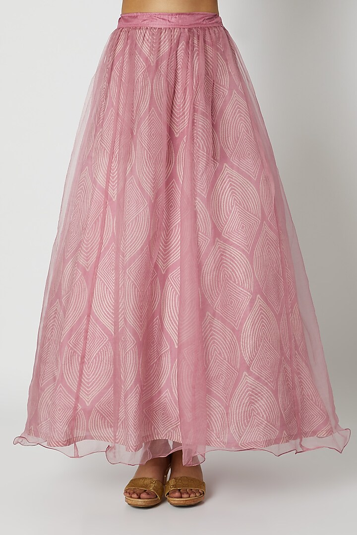 Pink Embroidered & Printed Wedding Lehenga Set by Riraan By Rikita & Ratna at Pernia's Pop Up Shop