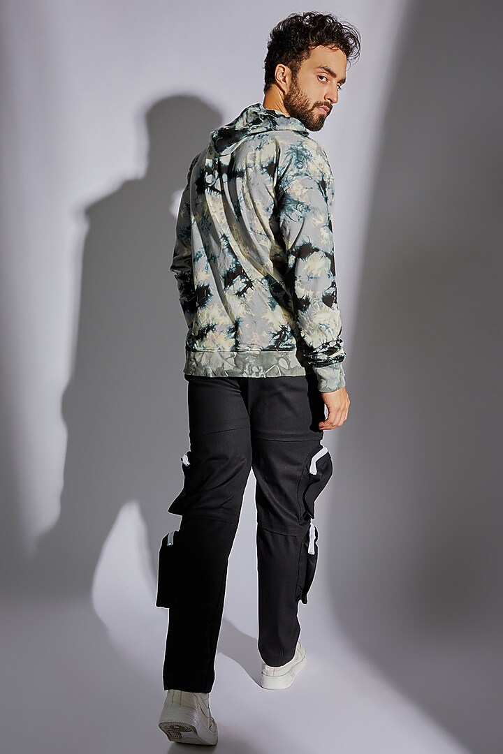 Multi-Colored Pique Tie-Dye Hoodie by RISING AMONG at Pernia's Pop Up Shop