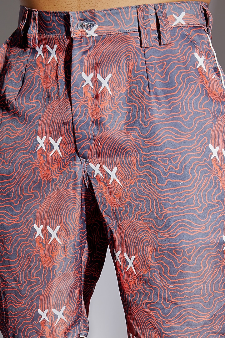 Multi-Colored Modal Satin Digital Printed Shorts by RISING AMONG at Pernia's Pop Up Shop