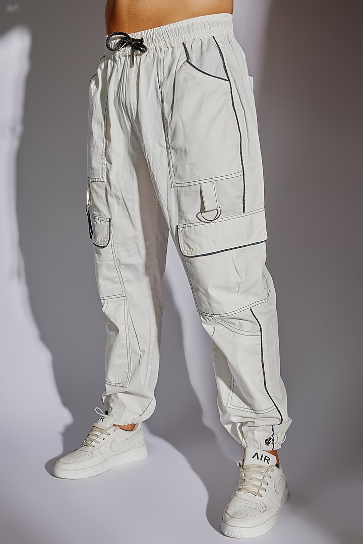 White Cotton Pants by RISING AMONG at Pernia's Pop Up Shop