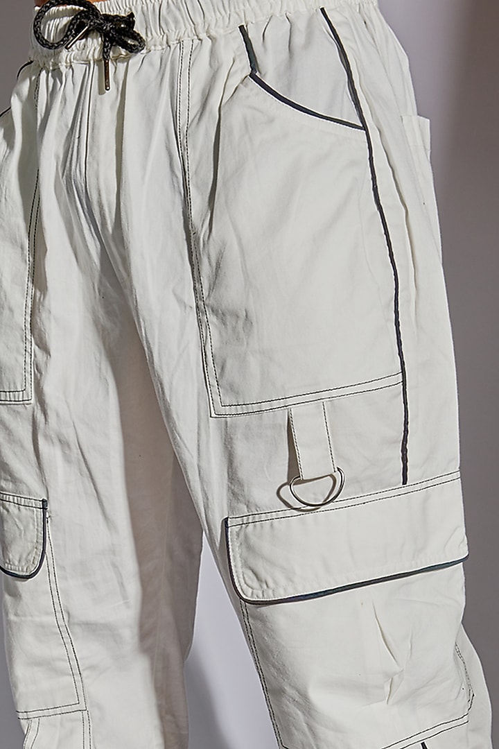 White Cotton Pants by RISING AMONG at Pernia's Pop Up Shop