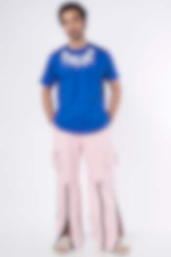 Cobalt Blue Cotton T-shirt by RISING AMONG at Pernia's Pop Up Shop