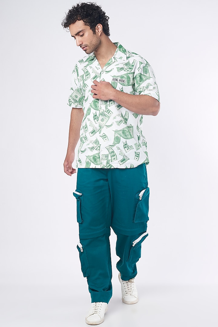 White Printed Summer Shirt by RISING AMONG at Pernia's Pop Up Shop