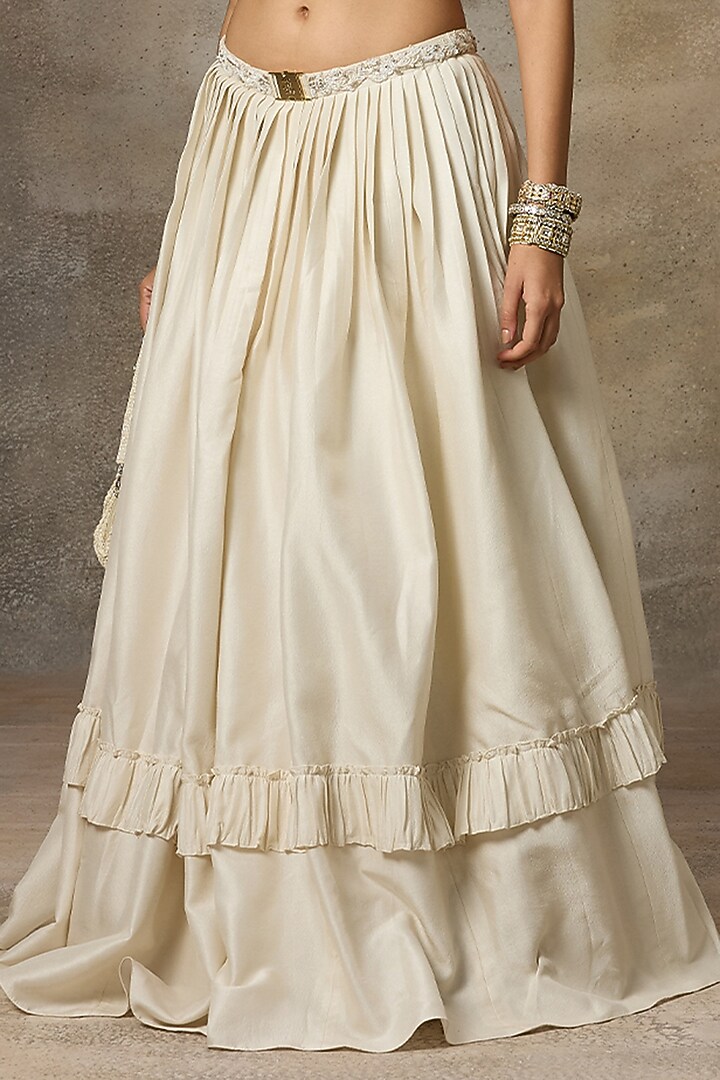 Ivory Silk Lehenga Set by Rivaar by rocky star at Pernia's Pop Up Shop