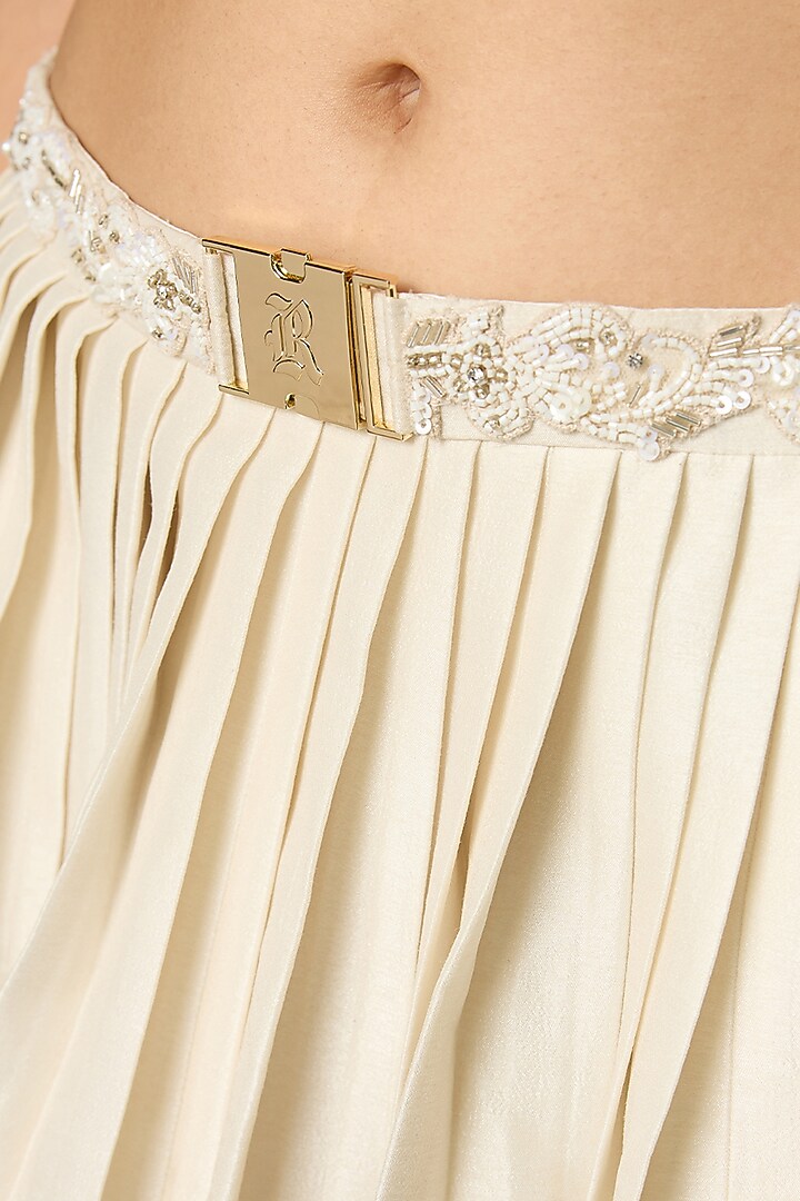 Ivory Silk Lehenga Set by Rivaar by rocky star at Pernia's Pop Up Shop