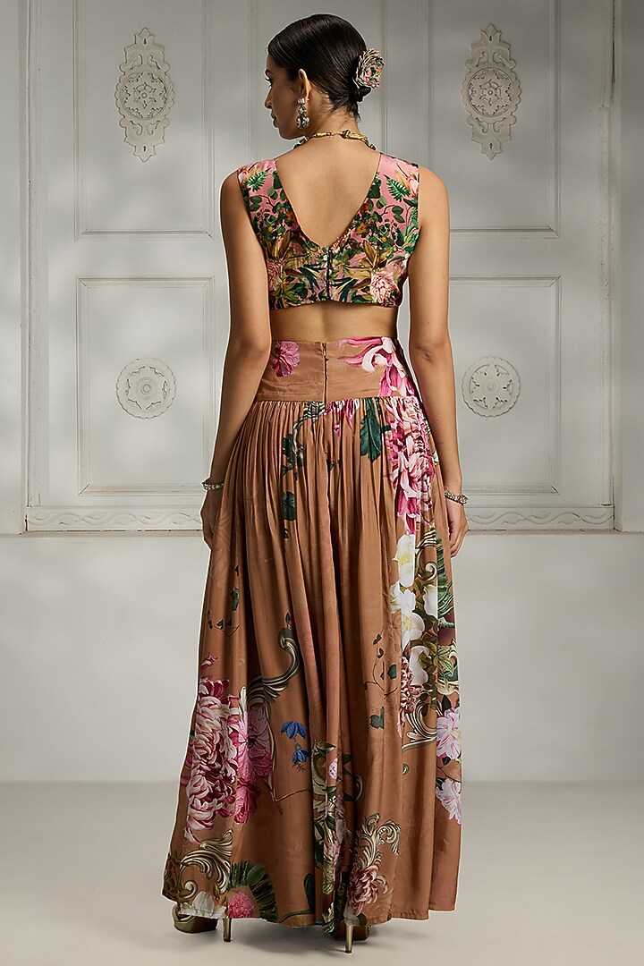 Rust Crepe Cape Set by Rivaar by rocky star at Pernia's Pop Up Shop