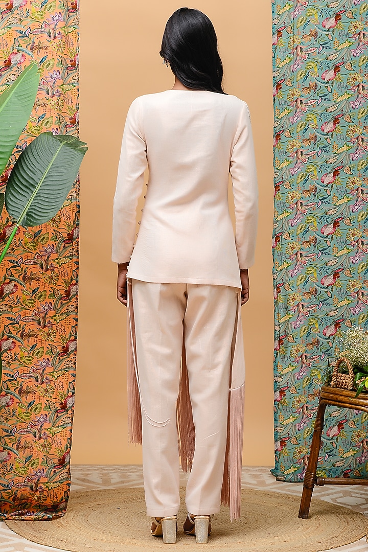Rose Gold Linen Co-Ord Set by Rishi & Vibhuti at Pernia's Pop Up Shop