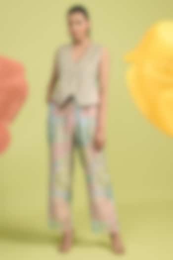 Dusty Pink Soft Spun Muslin Pant Set by Rishi & Vibhuti at Pernia's Pop Up Shop