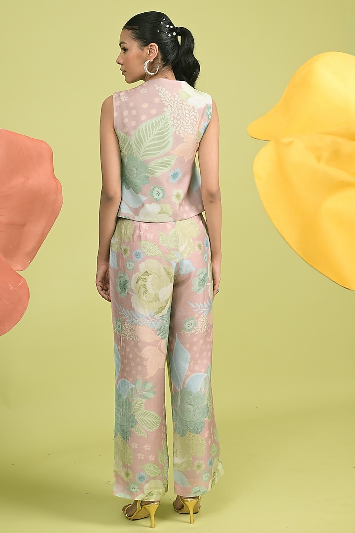 Dusty Pink Soft Spun Muslin Pant Set by Rishi & Vibhuti at Pernia's Pop Up Shop