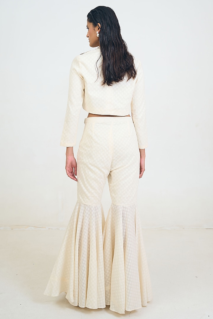 Ivory Cotton Pant Set by Rishi & Vibhuti at Pernia's Pop Up Shop