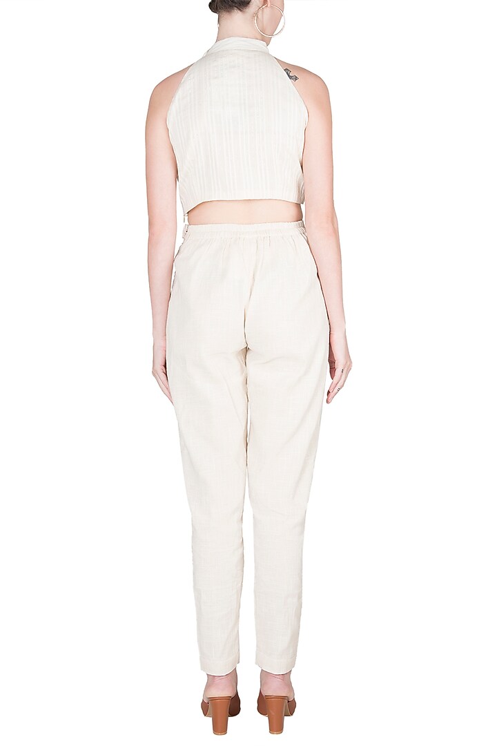 Ivory Cigarette Pants by A-Sha By Rishi & Vibhuti at Pernia's Pop Up Shop