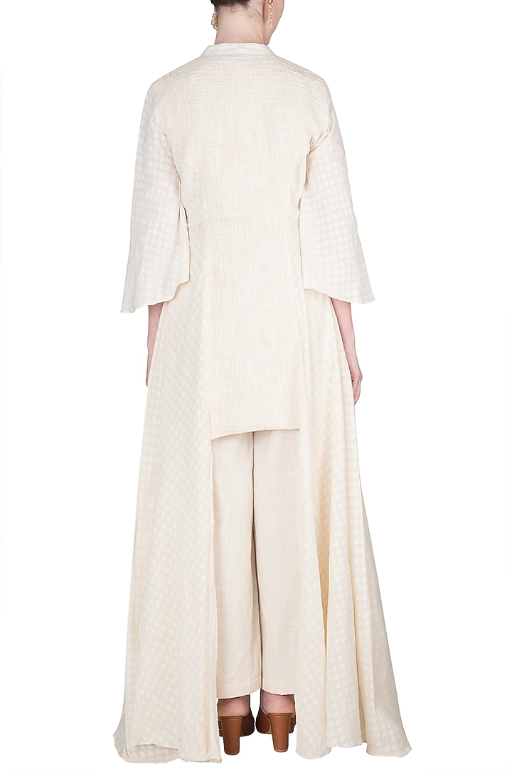 Ivory Panelled Tunic by Rishi & Vibhuti at Pernia's Pop Up Shop