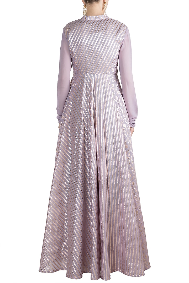 Lavender Mastani Party Wear Anarkali Set by Rishi & Vibhuti at Pernia's Pop Up Shop