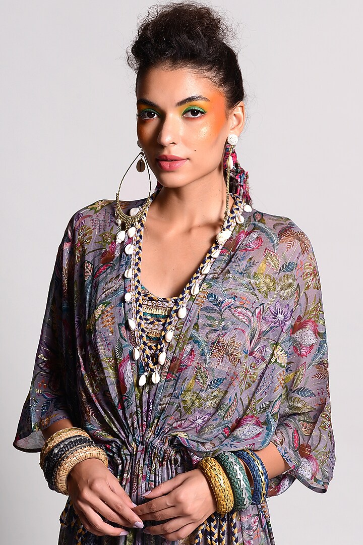 Jupiter Embellished Kaftan Vacation Dress by Rishi & Vibhuti at Pernia's Pop Up Shop