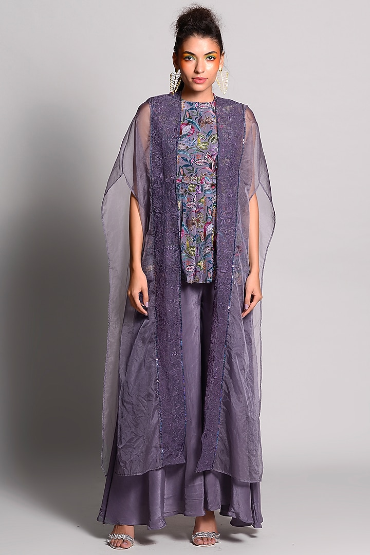Jupiter Organza Cape Set by Rishi & Vibhuti at Pernia's Pop Up Shop