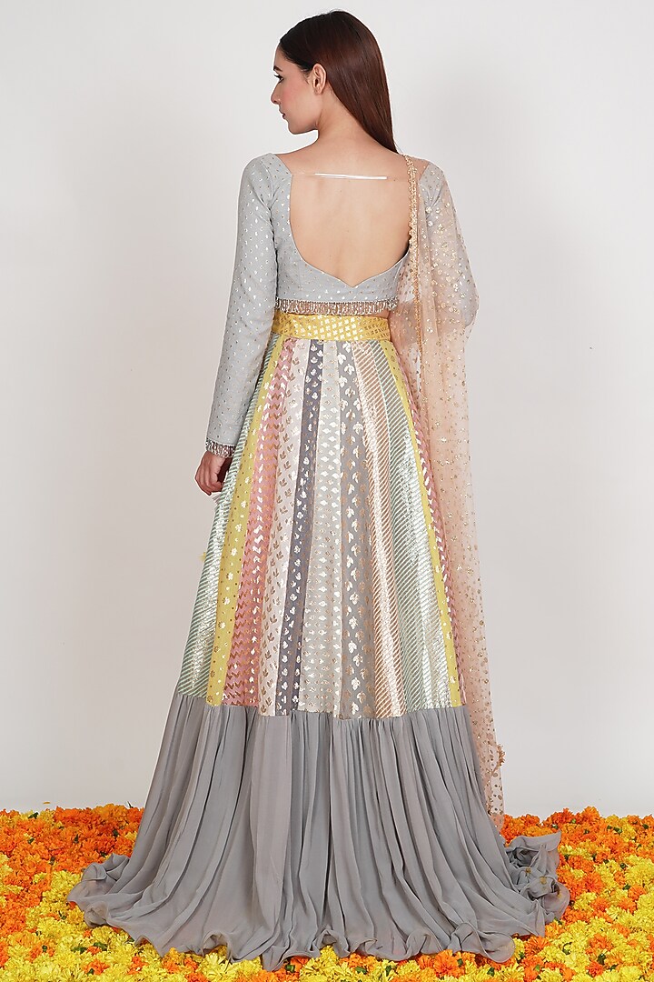 Multi Colored Wedding Lehenga Set by Rishi & Vibhuti at Pernia's Pop Up Shop