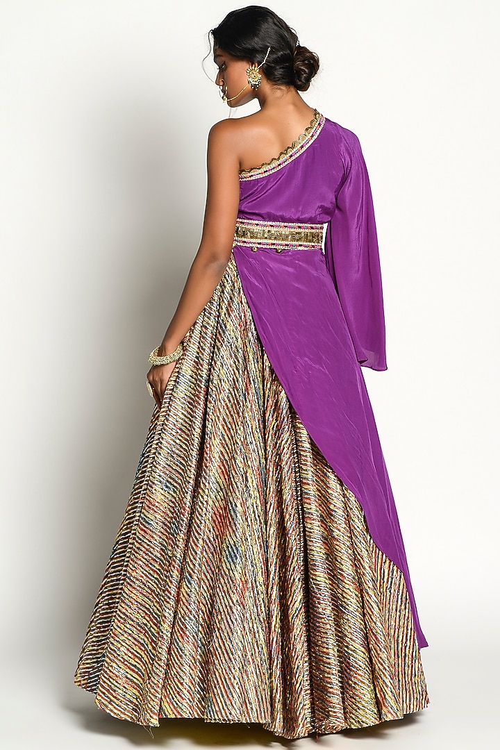 Beige Embroidered Wedding Lehenga Set by Rishi & Vibhuti at Pernia's Pop Up Shop