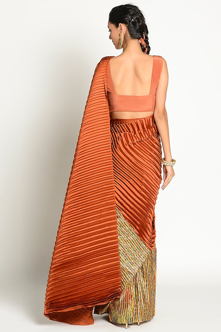 Multi Colored Half & Half Wedding Saree by Rishi & Vibhuti at Pernia's Pop Up Shop