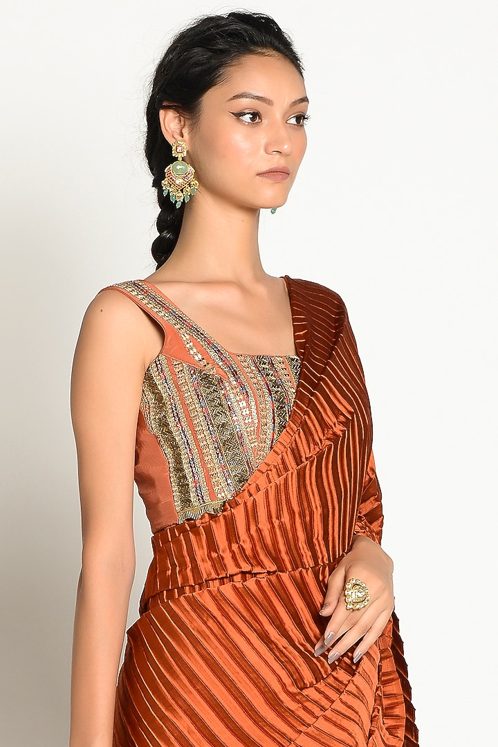Multi Colored Half & Half Wedding Saree by Rishi & Vibhuti at Pernia's Pop Up Shop