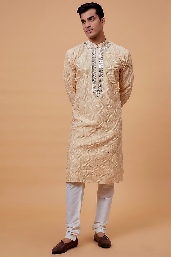 Lucknowi Embroidered Kurta Set main image 0