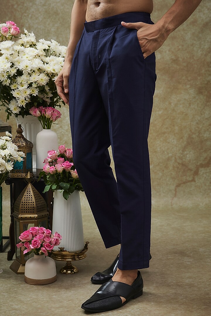 Berry Blue Splendid Silk Cutdana Work Bundi Jacket Set by RIYAASAT at Pernia's Pop Up Shop