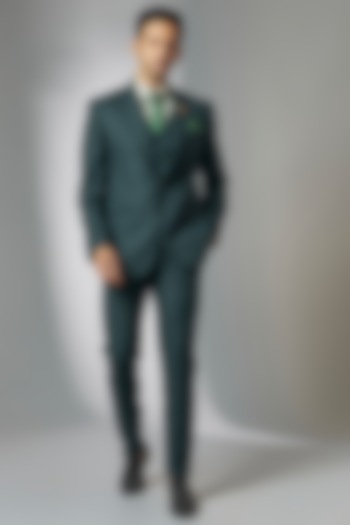 Blue Jute Blazer Set by RIYAASAT at Pernia's Pop Up Shop