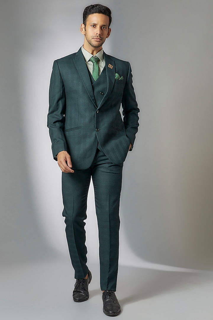 Blue Jute Blazer Set by RIYAASAT at Pernia's Pop Up Shop