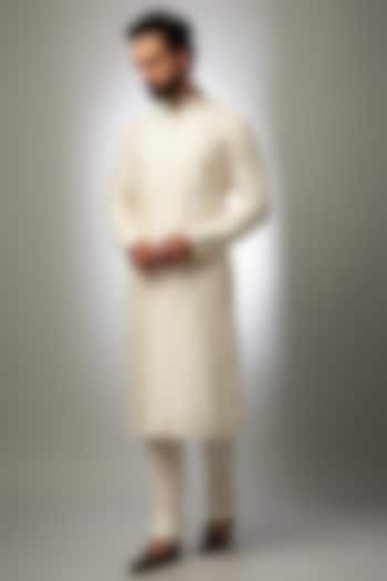 Aqua Silk Kurta Set by RIYAASAT at Pernia's Pop Up Shop